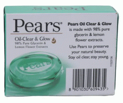 Pears Oil Clear & Glow Soap Bar, 75 g